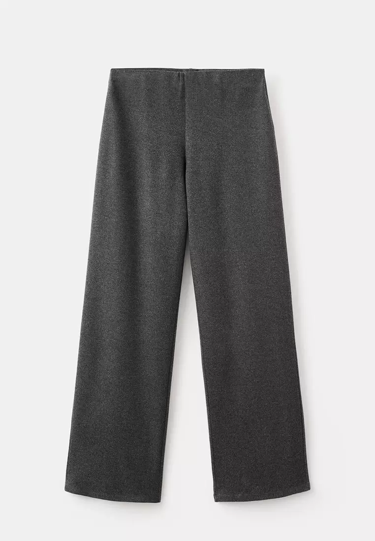 Straight-Fit Trousers With Elastic Waist