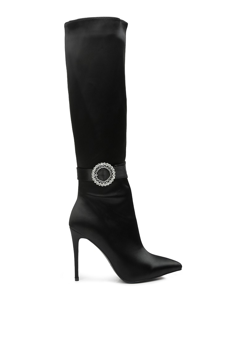 Black high calf Boots