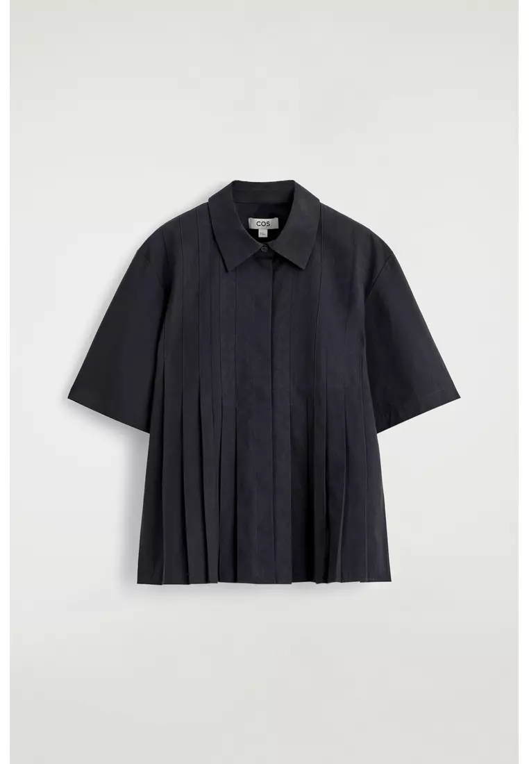 PLEATED COTTON SHIRT