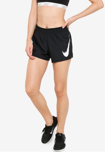 Nike black and grey Women's Swoosh Running Shorts A61DAAA89435F3GS_1