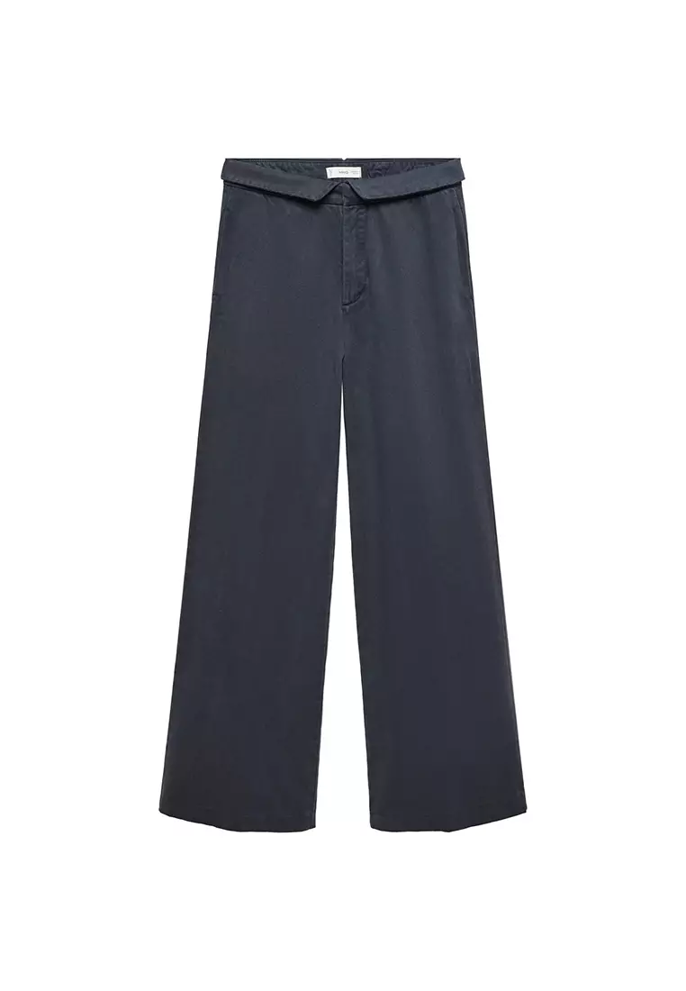 Buy Charcoal Belted Pants Online