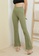 Public Desire green Ribbed Shaped Flare Trousers A98CBAA1E5D3ABGS_4