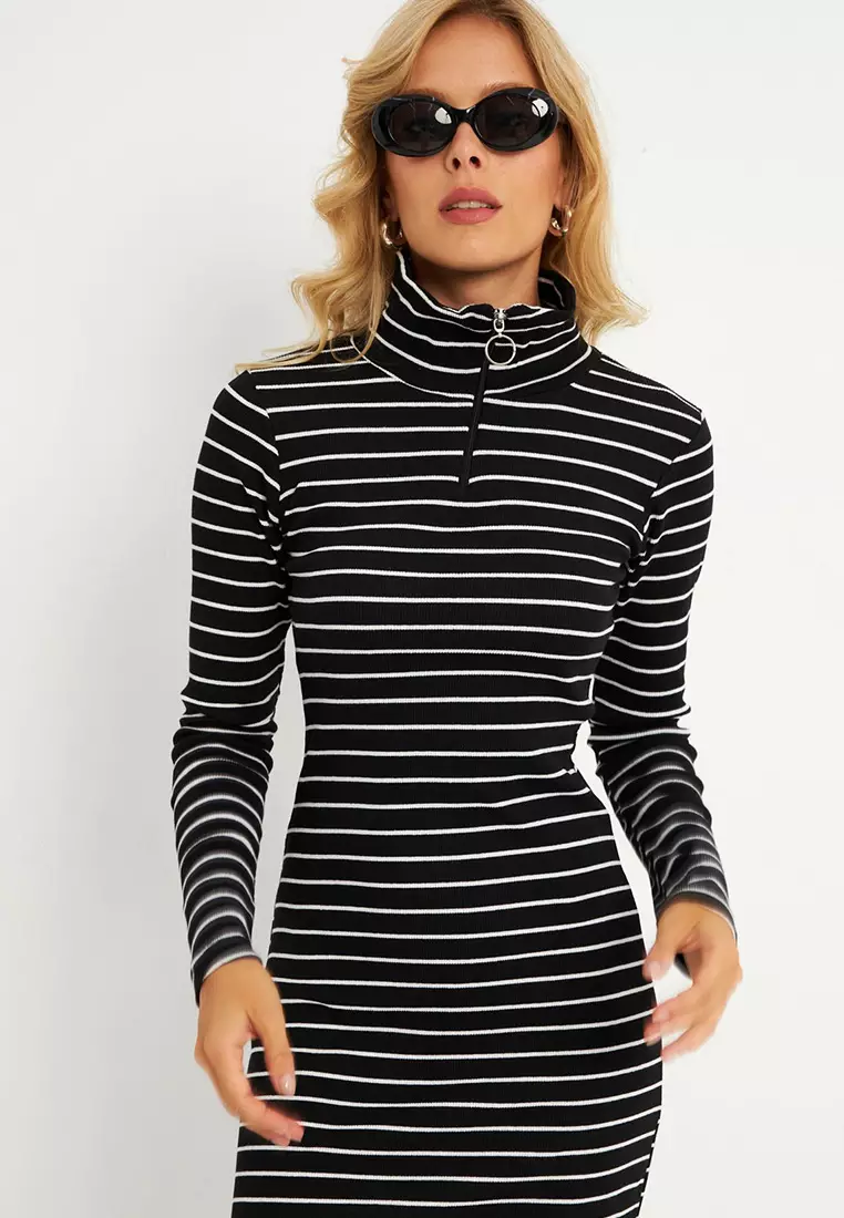 Striped Midi Dress