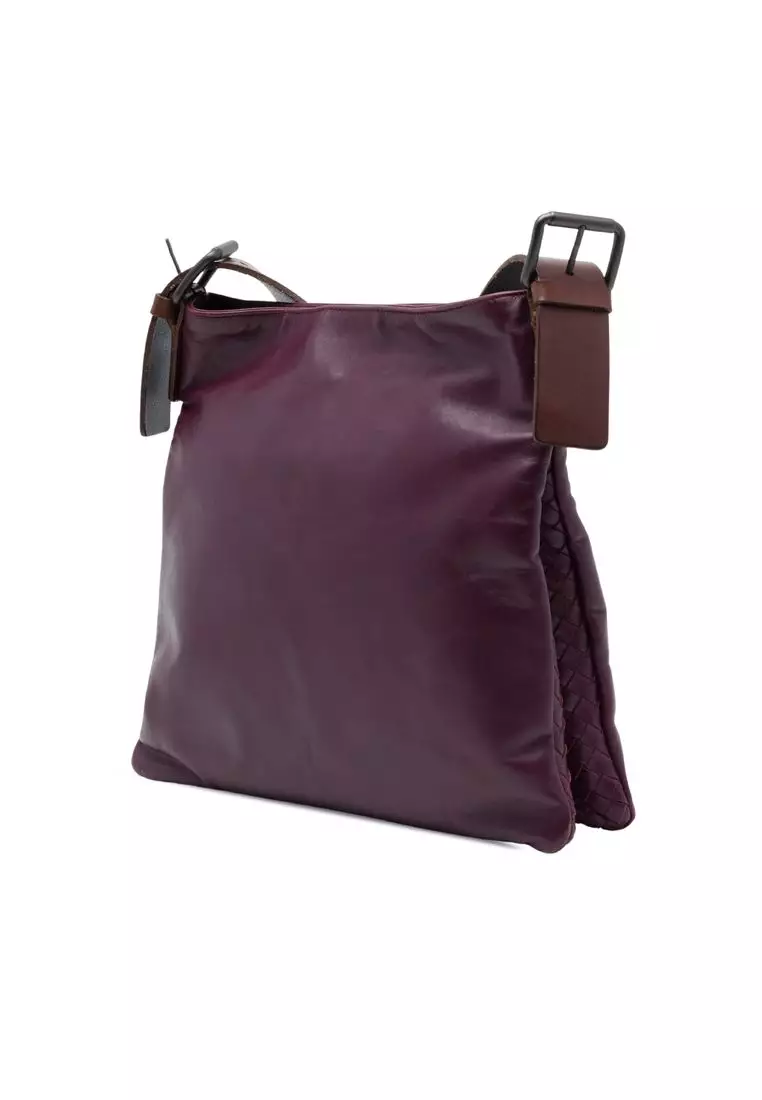 Pre-Loved Bottega Veneta Intrecciato Trimmed Nappa Crossbody