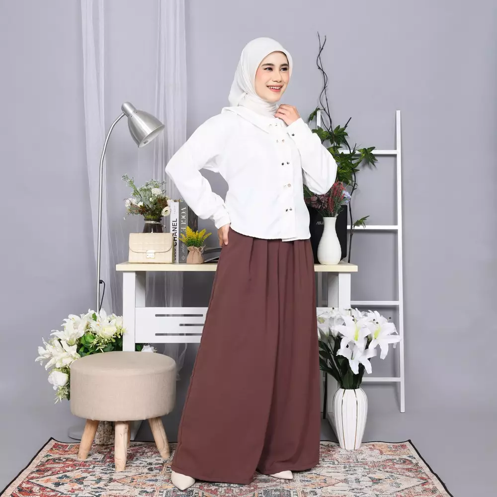 Lidya Wide Leg Pants - Soft Mahogany M19990 R45S2