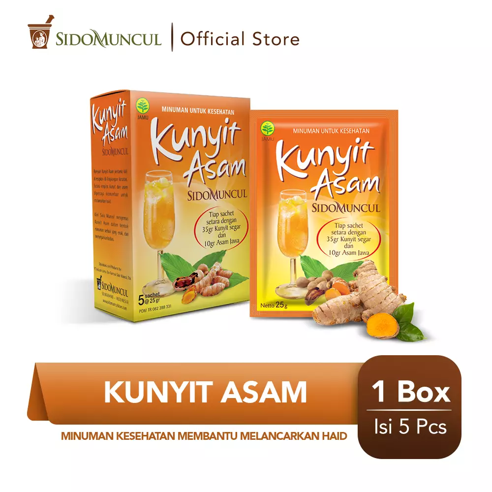 Jual Sido Muncul Sido Muncul Minuman Kunyit Asam 5's - Membantu ...