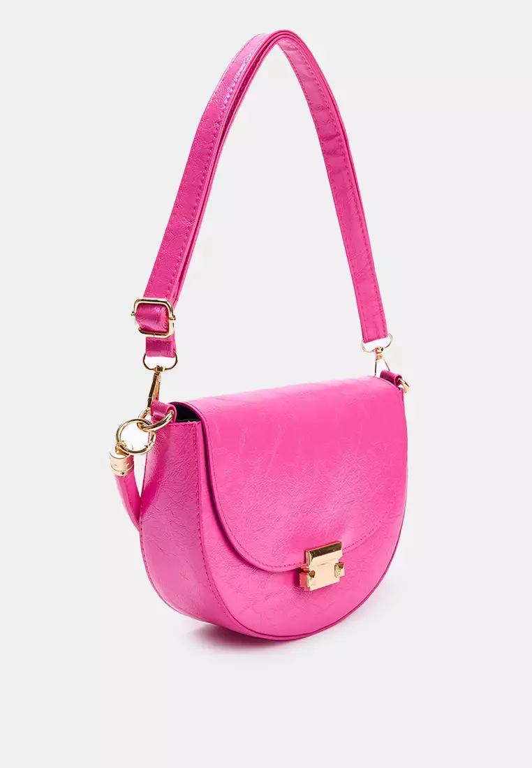 Metal Lock Detailed Mini Shoulder Bag