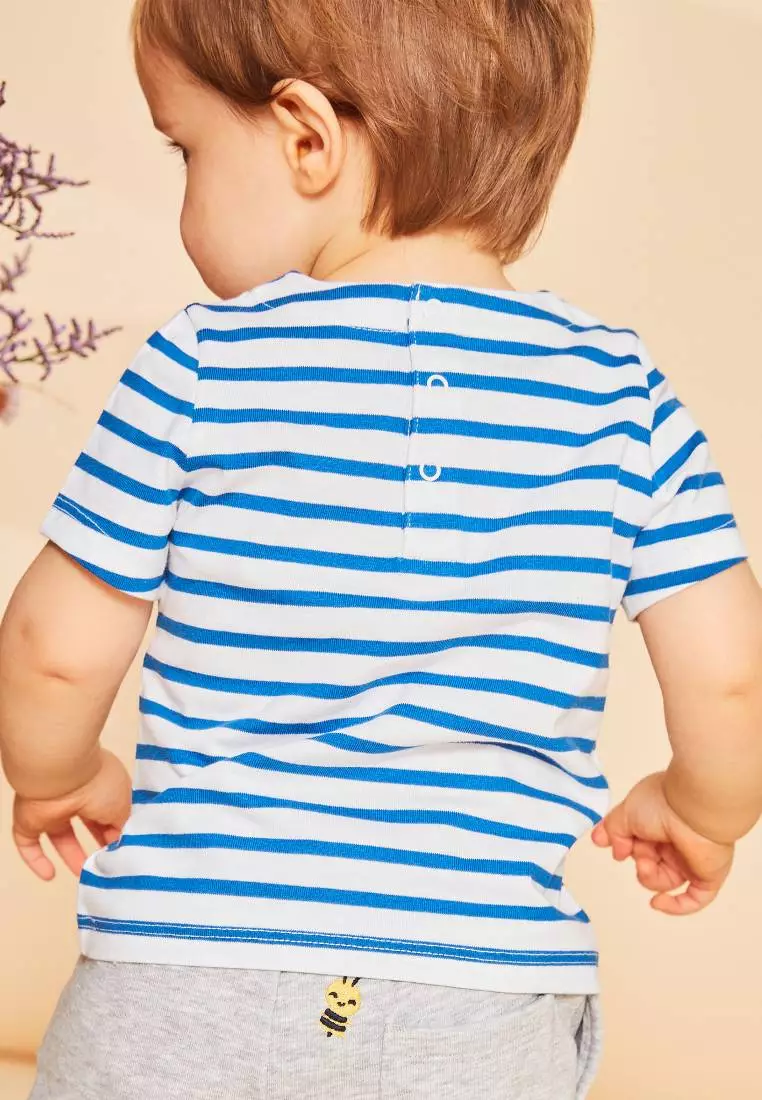 Royal Blue Striped T-Shirt