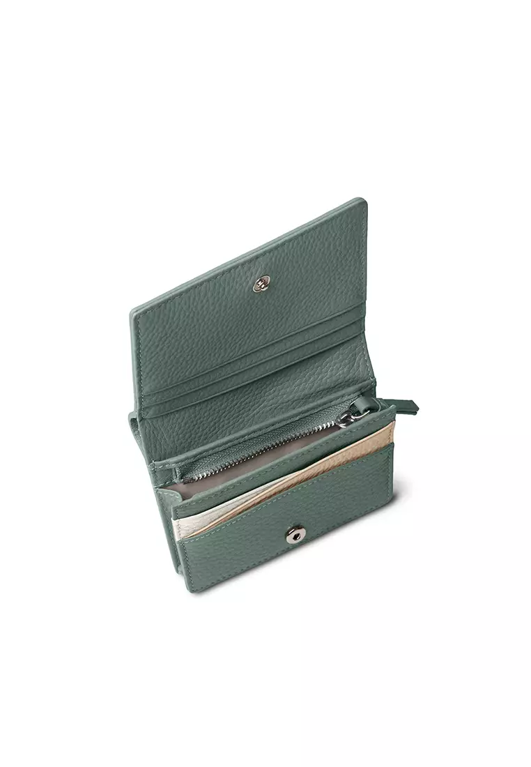 Lola Bi-fold Leather Wallet - Jungle Green