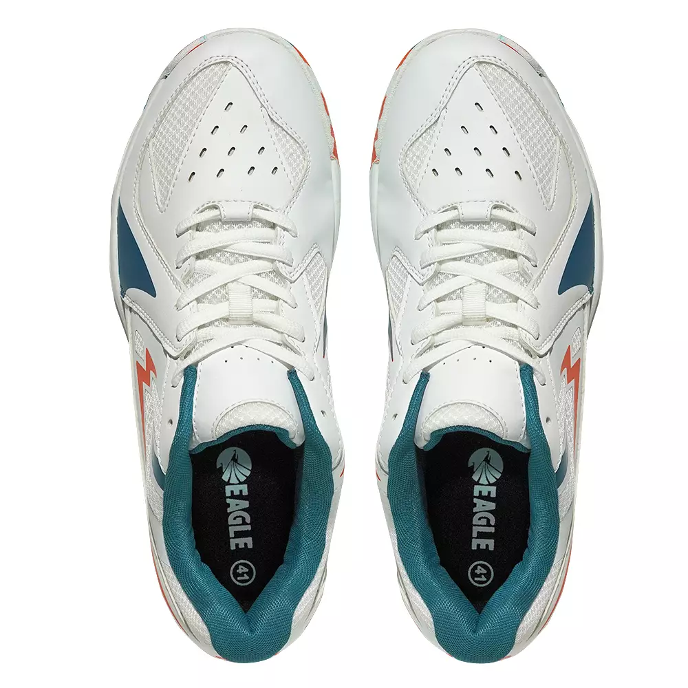Eagle Sepatu Badminton Mirage - PUTIH/TOSKA TUA/JINGGA