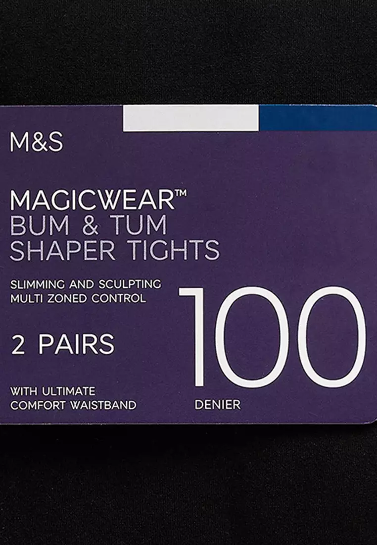 MARKS & SPENCER M&S 2pk 100 Denier Magicwear Opaque Tights - T60/2276B 2024, Buy MARKS & SPENCER Online