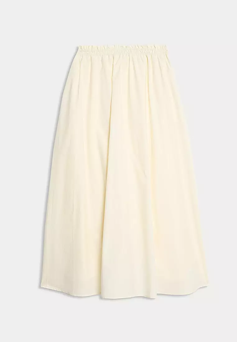 Pure Cotton Poplin A-Line Skirt
