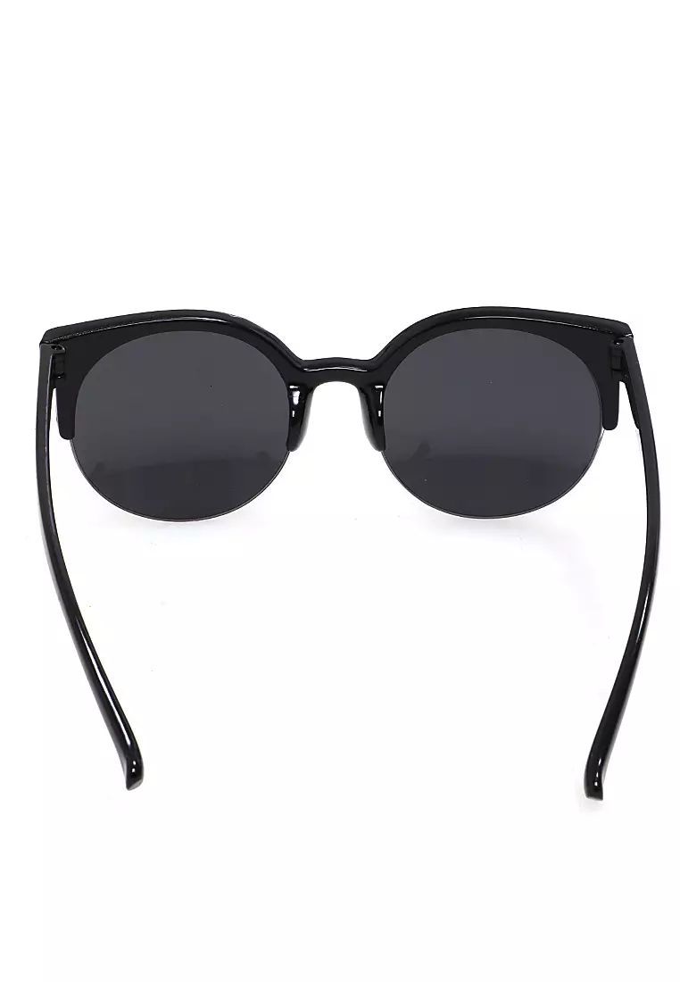 Liana Sunglasess Kacamata Fashion Vintage Wanita Cat Eye UV Protection Material PC ORIGINAL - Black