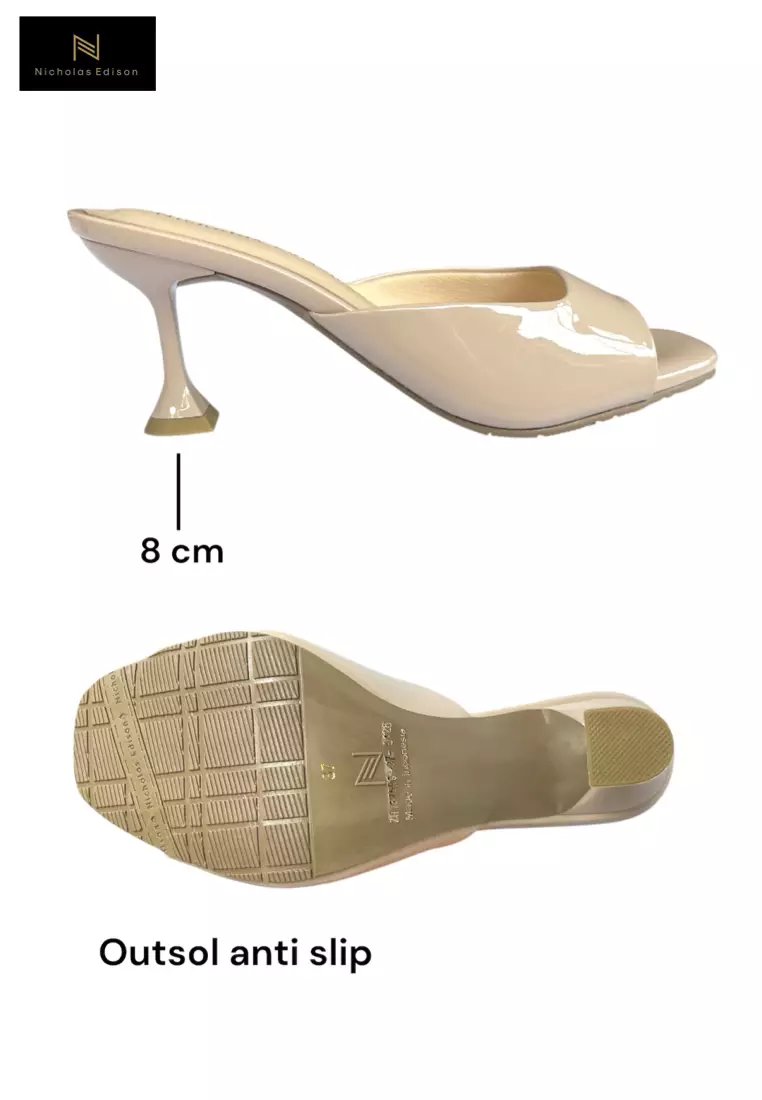 Nicholas Edison Heel Fika Beige