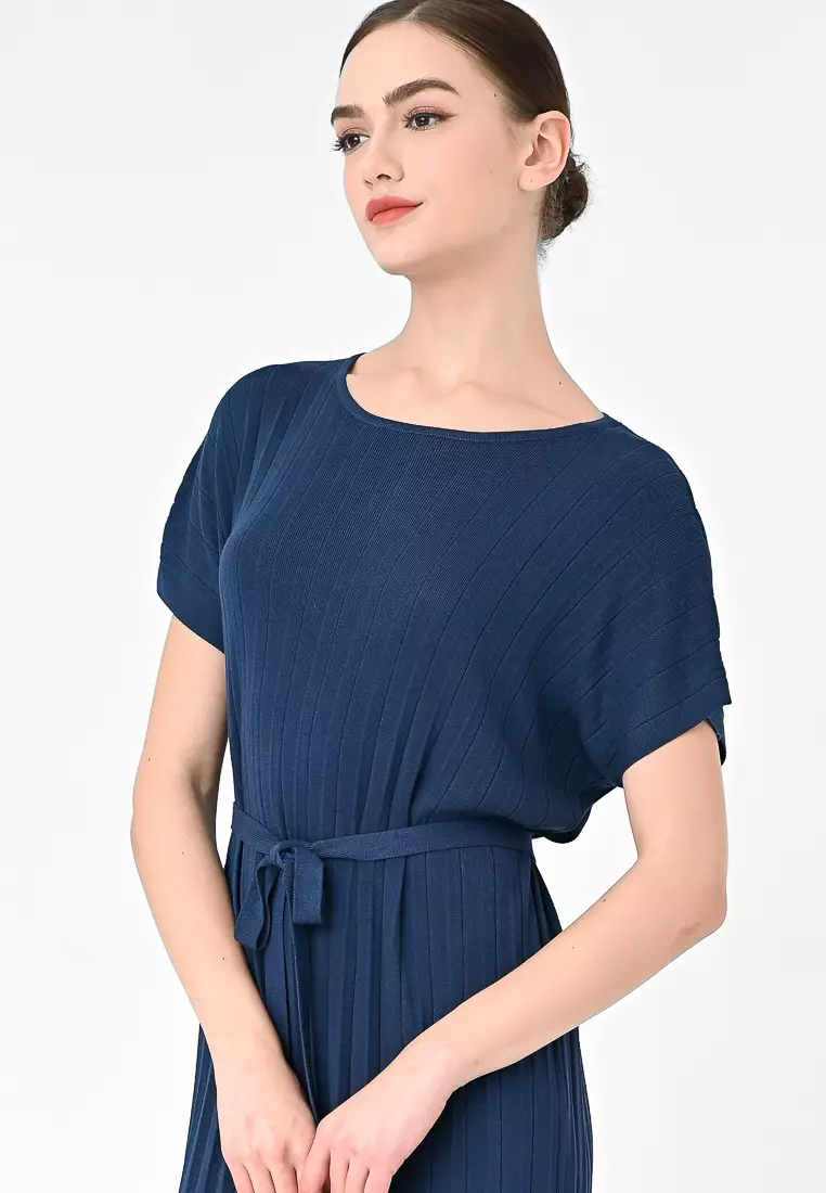 针织连衣裙（带腰带）