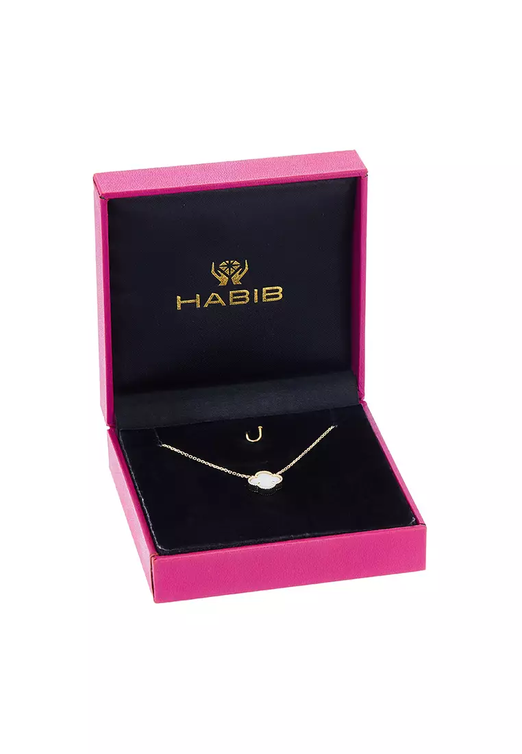 HABIB Mother of pearl Necklace in 585/14K Yellow Gold PALF 81-1