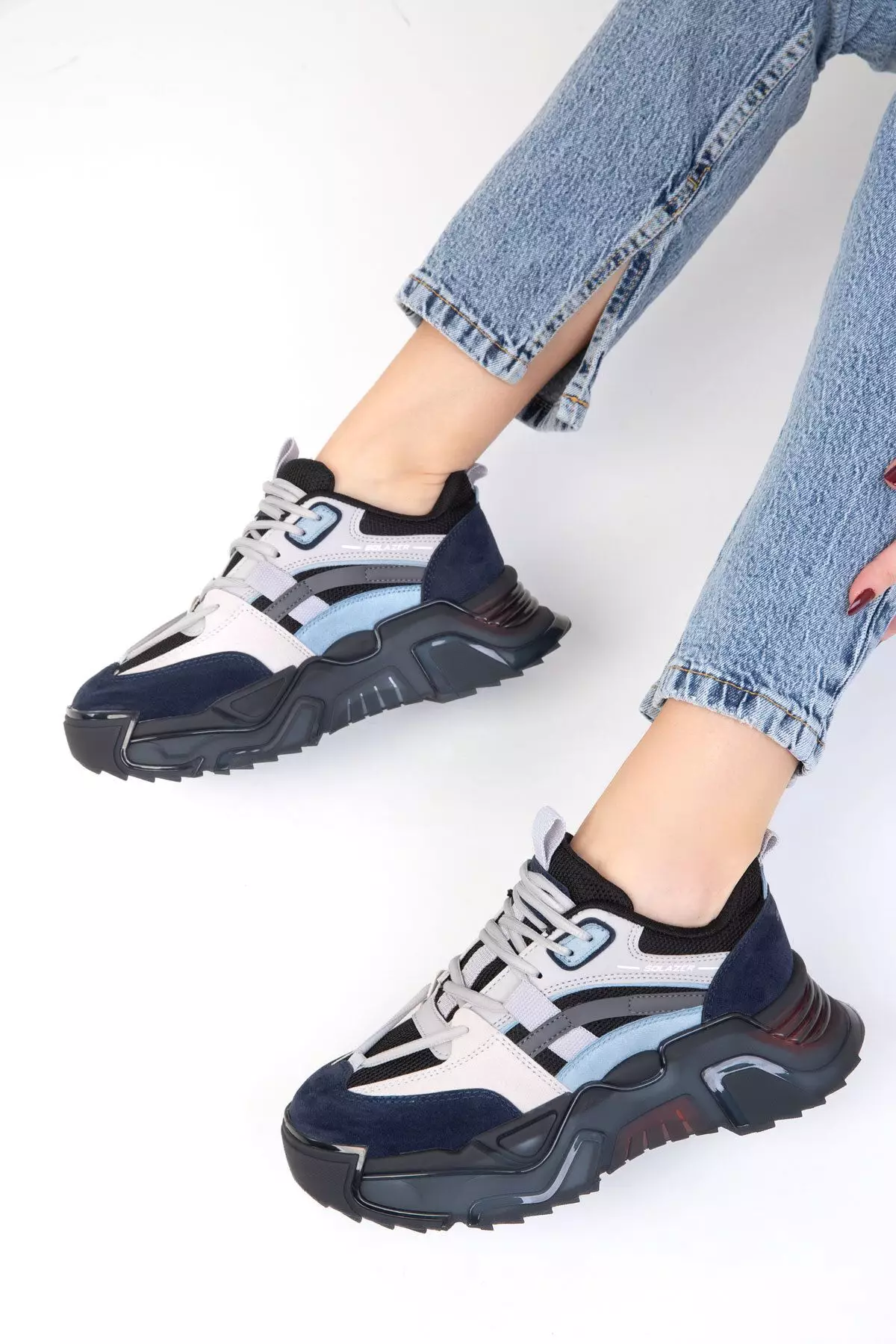 Discount on Soho  shoes - SKU: Navy/Black/Grey Sneakers
