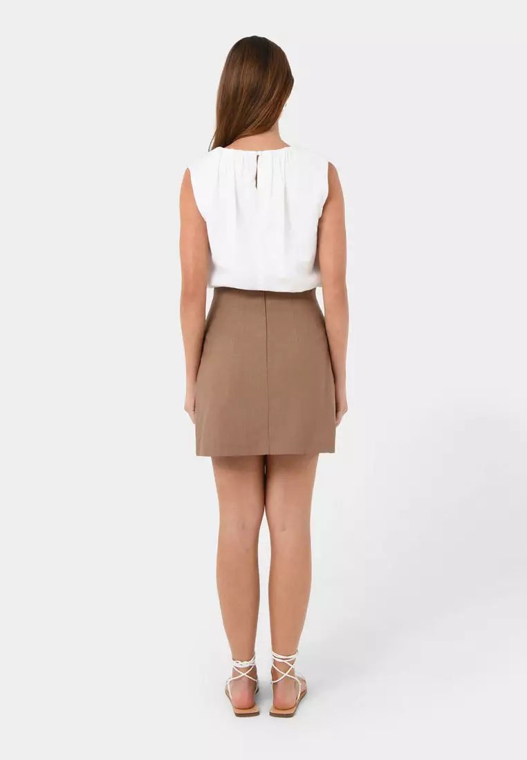 Nia Mini Linen Skirt