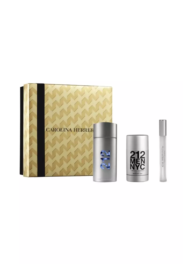 Carolina Herrera 212 Men NYC Man Gift Set  (Parfum Pria)