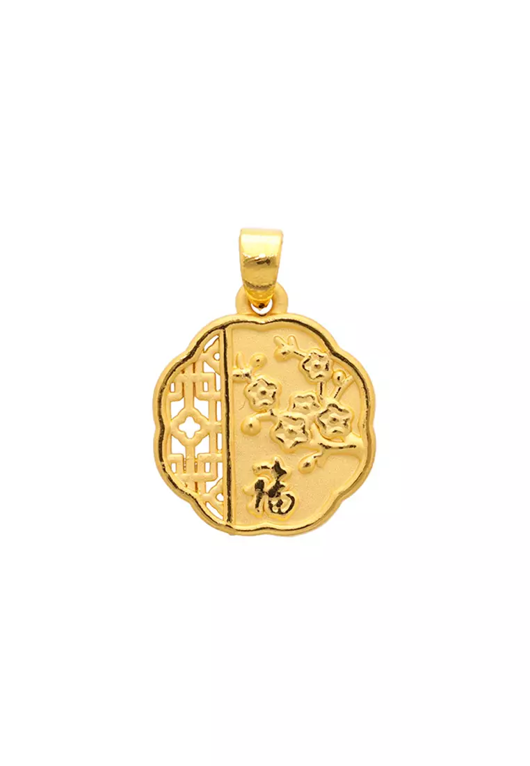 Arthesdam Jewellery 999 Gold Mei Kai Wu Fu Pendant