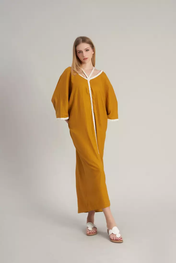 De Soleil Midi Linen Dress