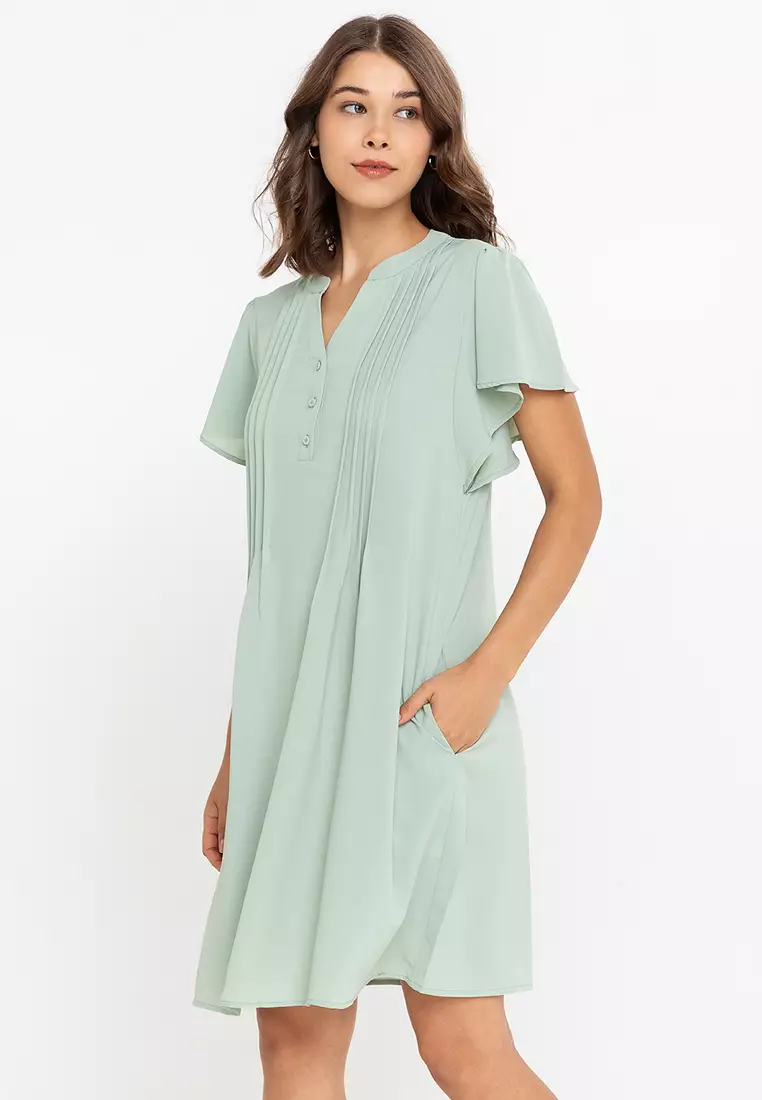 Cedrone Front Tucks Tent Dress