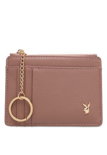 PLAYBOY BUNNY purple Card Holder With Coin Compartment / Card Case 43915ACF558B59GS_1