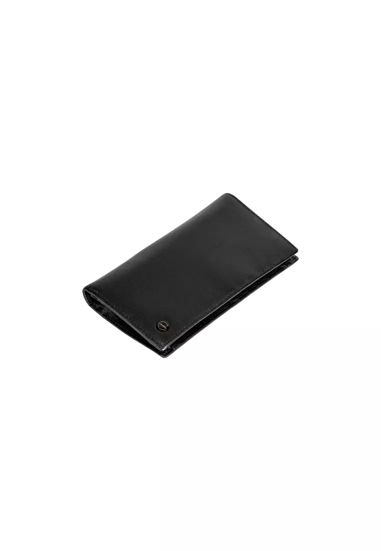 Men's Calf Leather Multi Cards ID Bifold Long Wallet JWC 40854