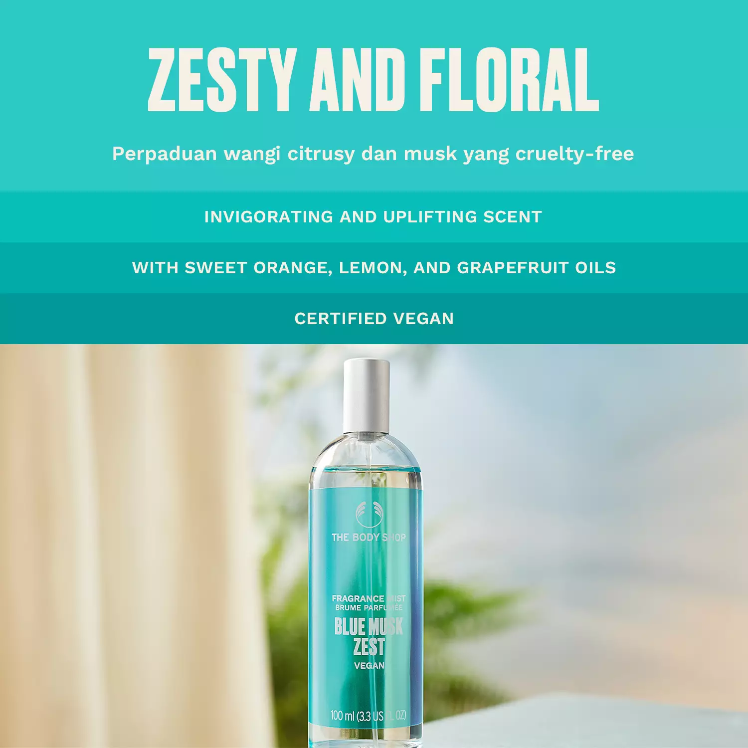 Blue Musk Zest Fragrance Mist 100ml