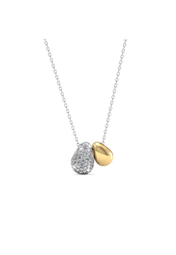 Her Jewellery silver Lucky Bean Pendant - Made with premium grade crystals from Austria HE210AC18IRDSG_1