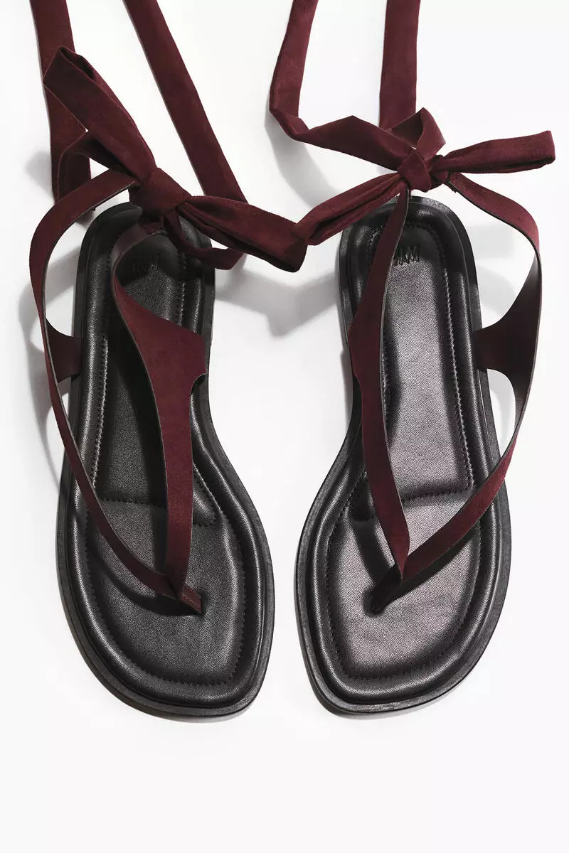 Tie-detail sandals