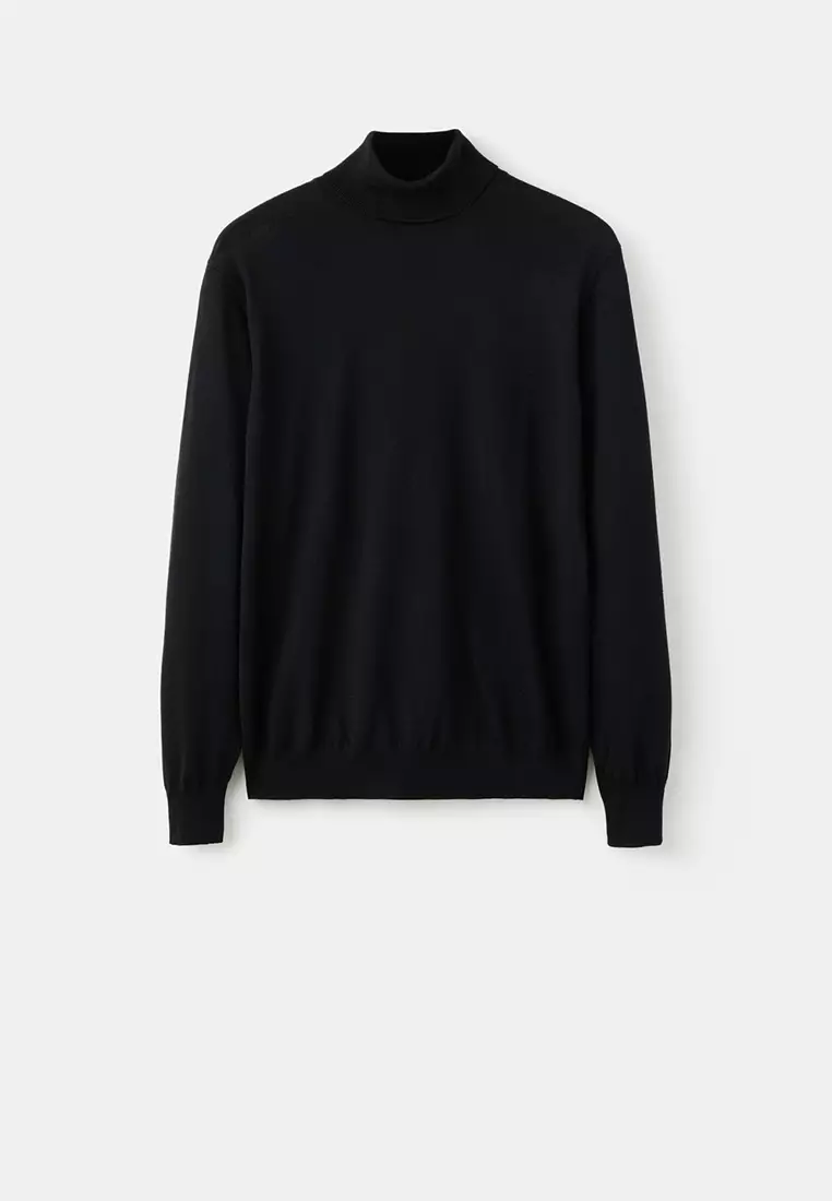 100% Merino Wool Roll Neck Jumper