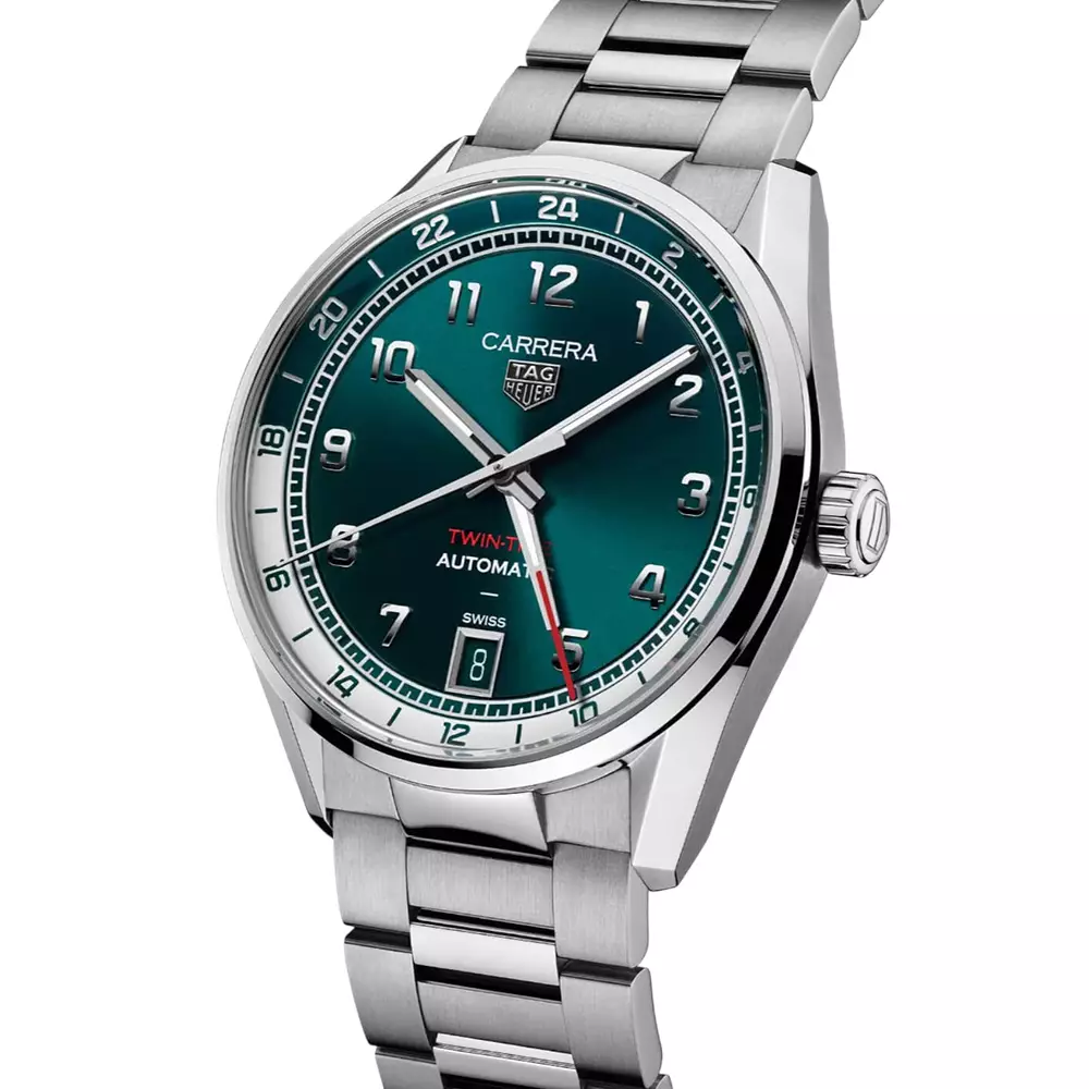[7.7 SALEBRATION] Carrera 41 - WDA2114.BA0043 Date Twin-Time Automatic Green