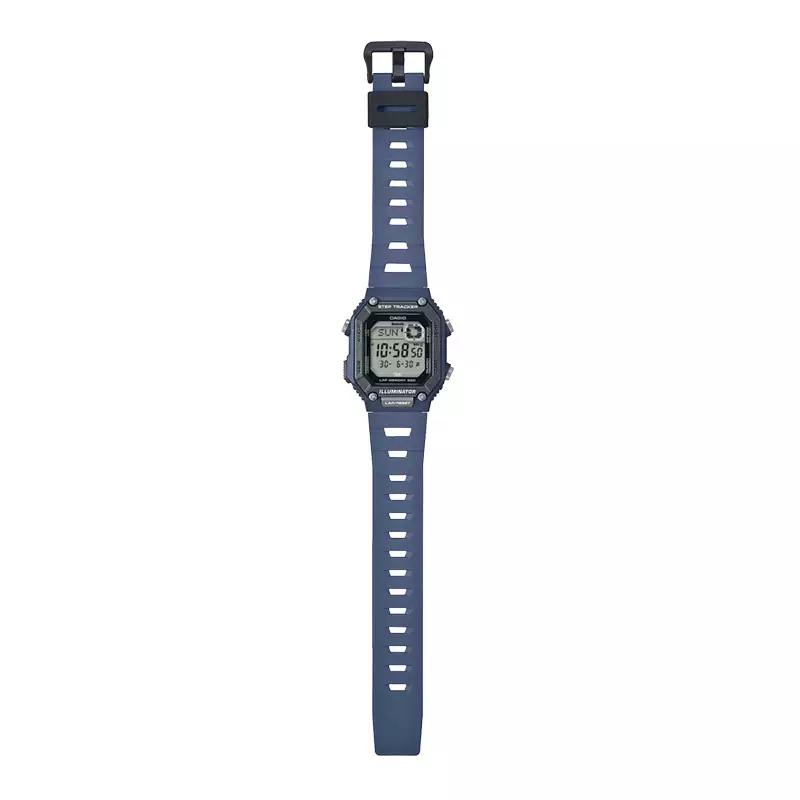 Jam Tangan Unisex Casio Standard WS-B1000-2AVDF WSB100 WS-B1000 Step Tracker Blue Resin Band