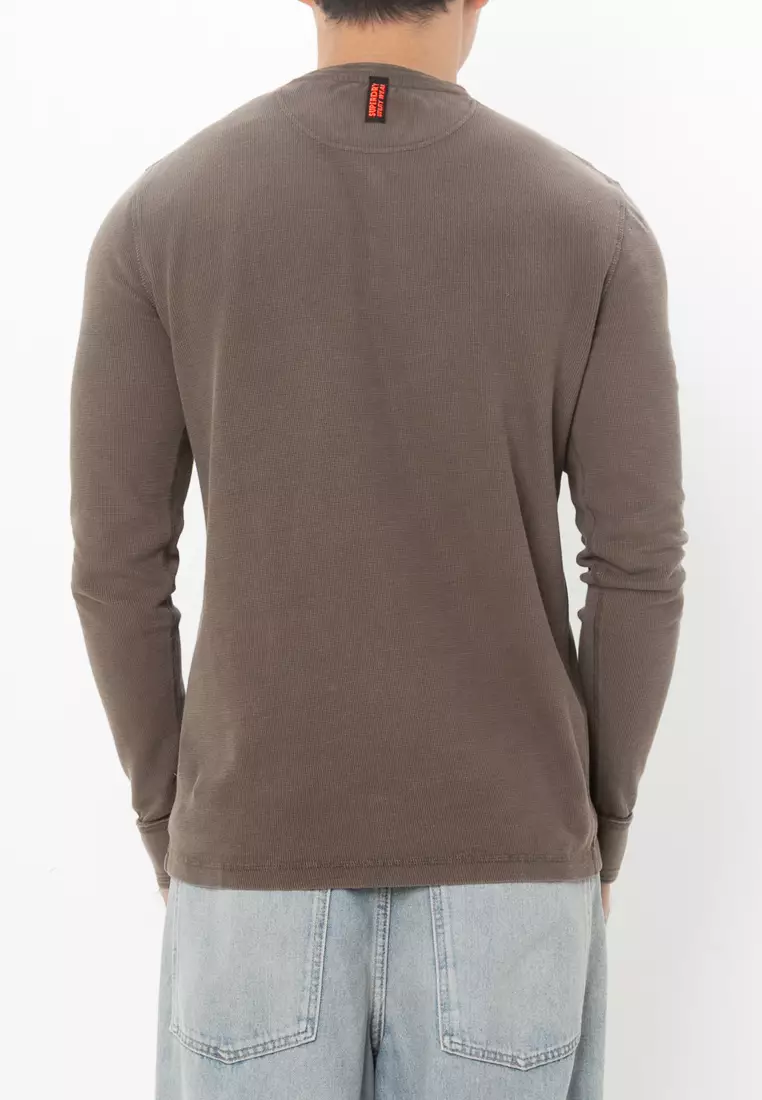 Vintage Textured Grandad Top