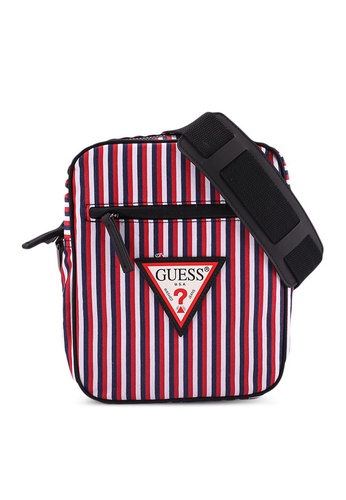 GUESS red Striped Crossbody Bag 25030AC5D027AEGS_1
