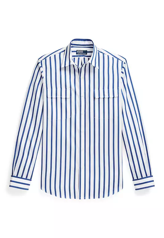 Classic Fit Striped Poplin Workshirt