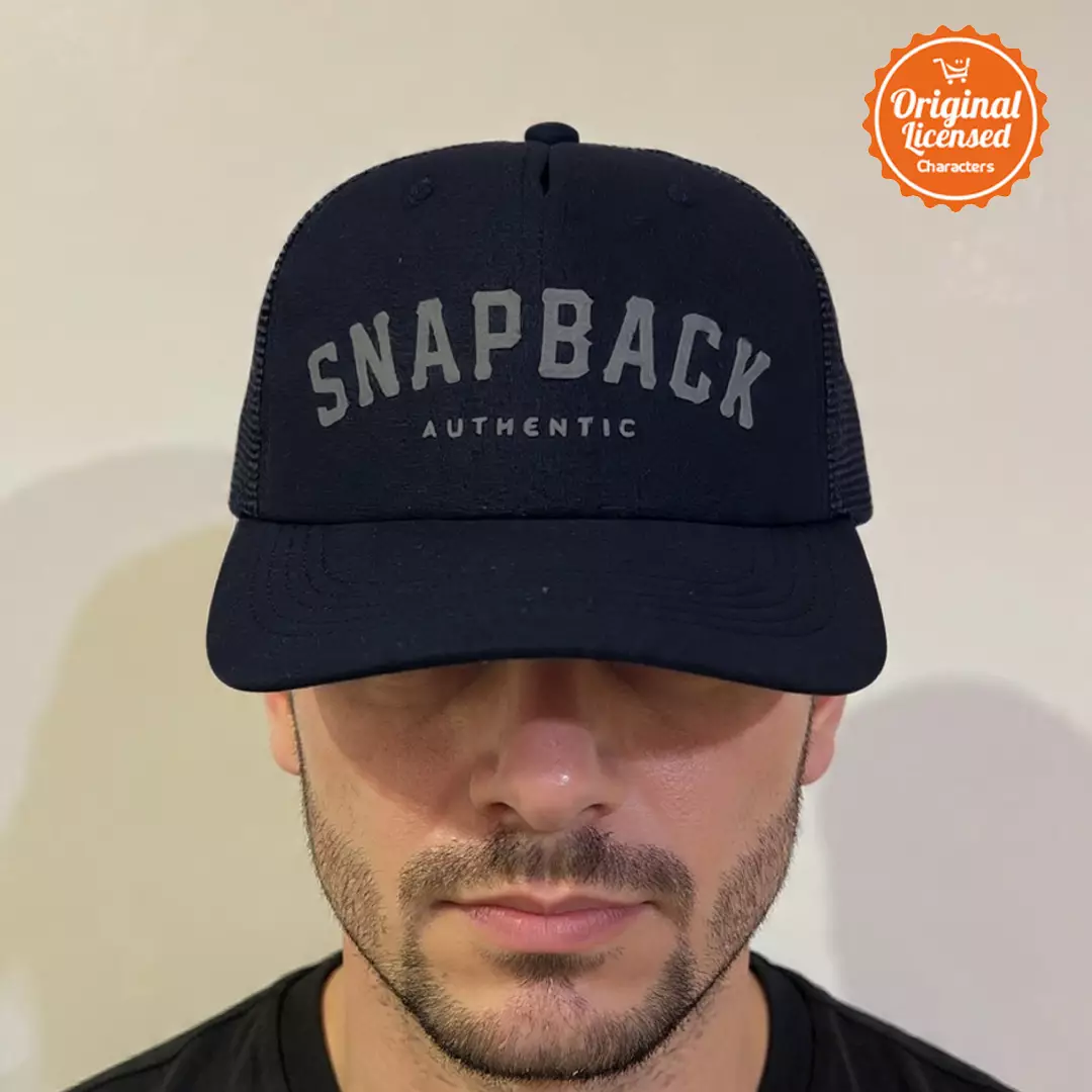 Snapback Topi Trucker Dewasa Black Authentic Snapback