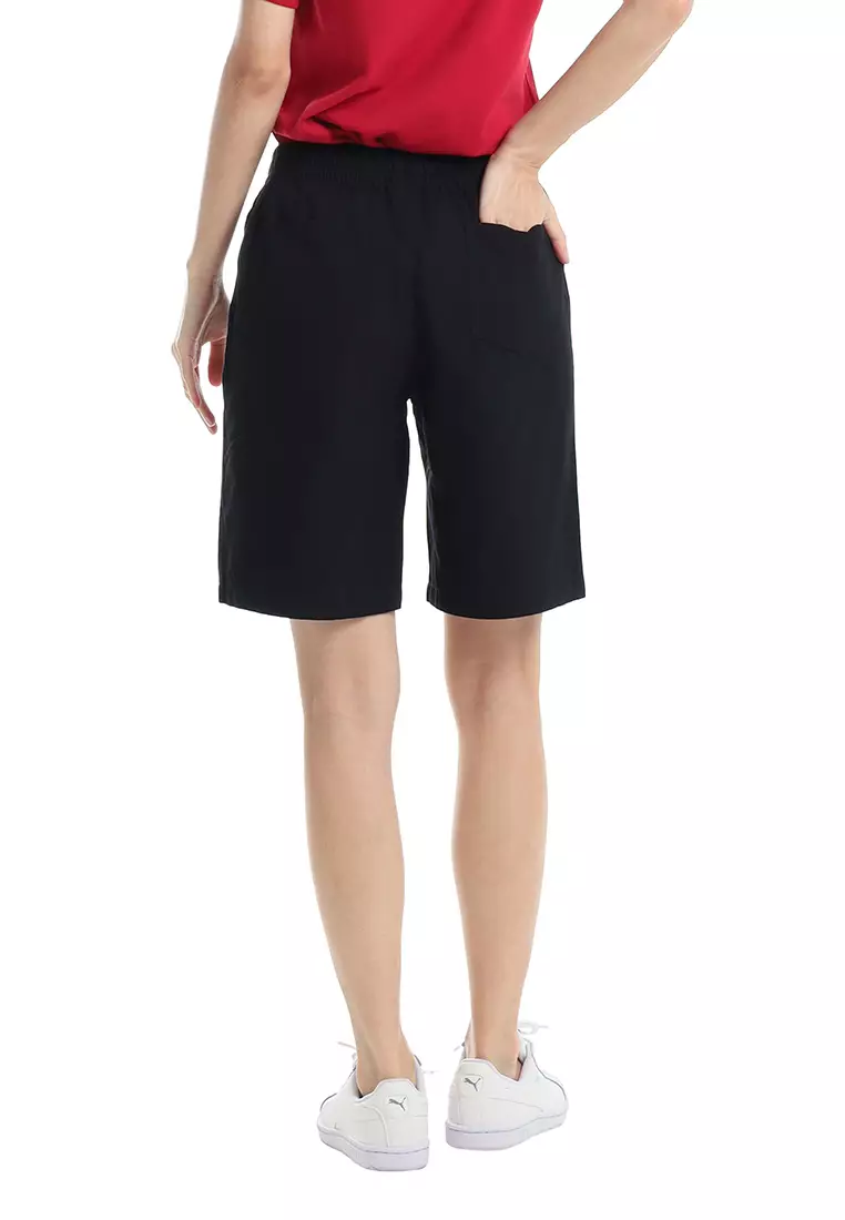 Ladies Elastic Waist Bermuda Shorts - 865116-01Black