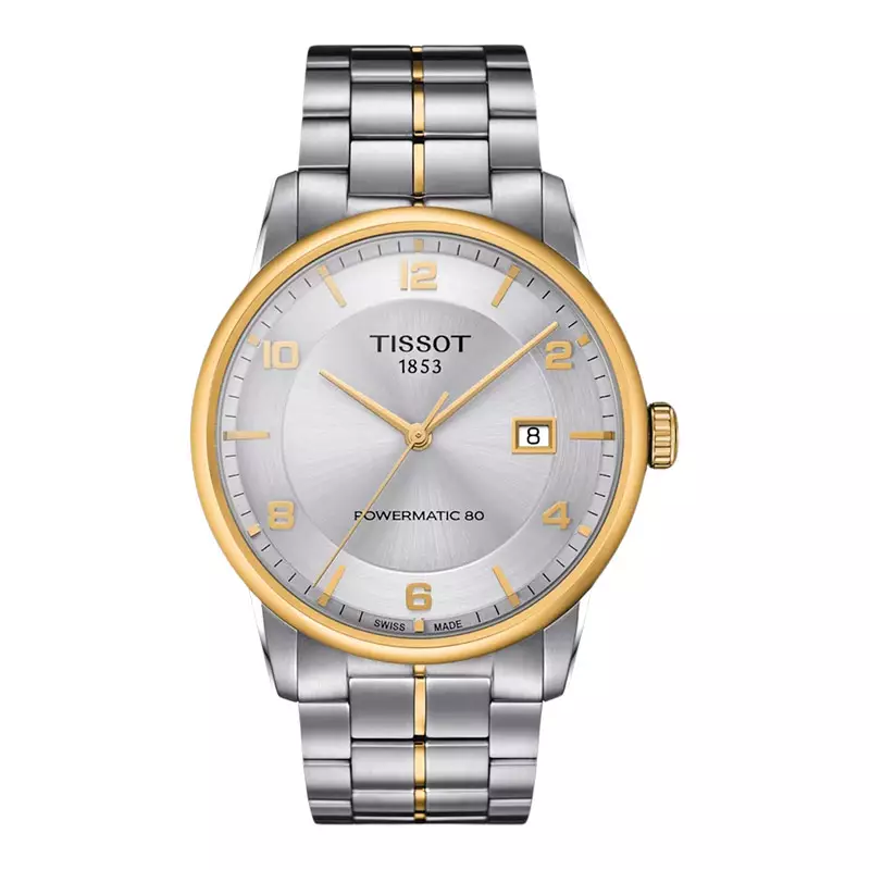 Jam Tangan Pria Tissot Luxury Powermatic 80 41mm T-Classic T086.407.22.037.00 Silver Dial Stainless Steel Strap