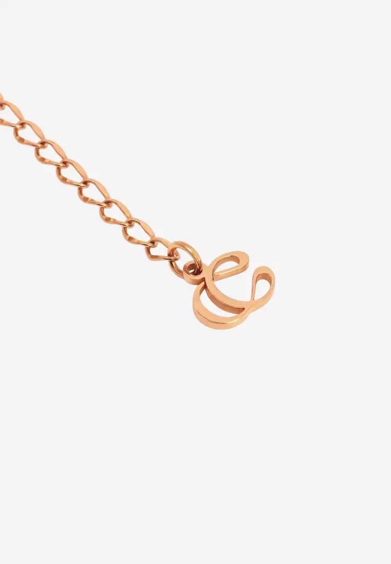 Adessa Interlocking Chain with 5A Cubic Zirconia Bracelet in Rose Gold