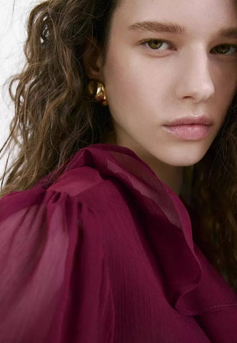 Fluid Ruffled Blouse