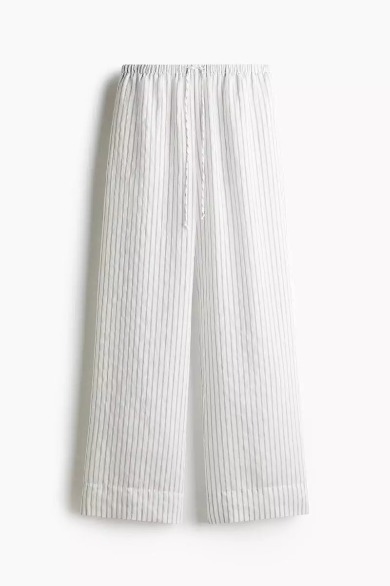 Wide drawstring trousers