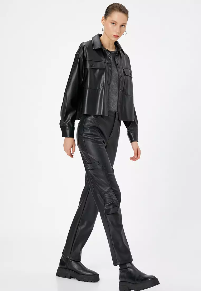 Faux Leather Trousers