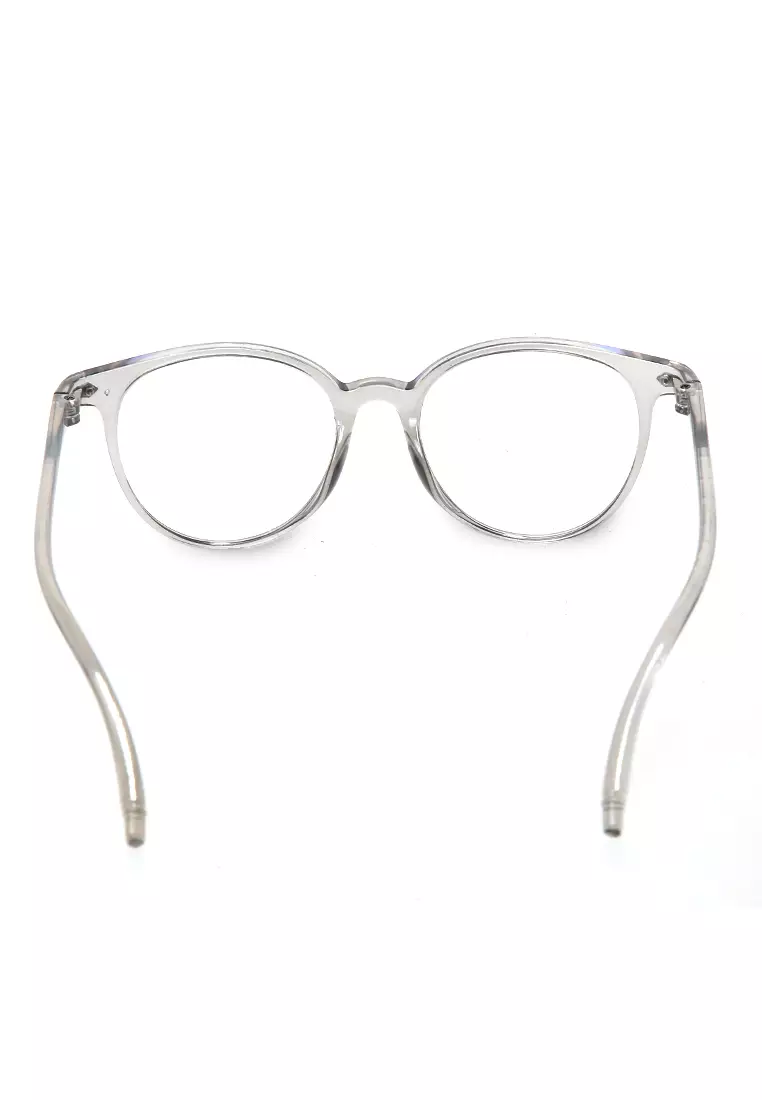 Kacamata Wanita Motif Polos Transparan Premium Quality - Gray
