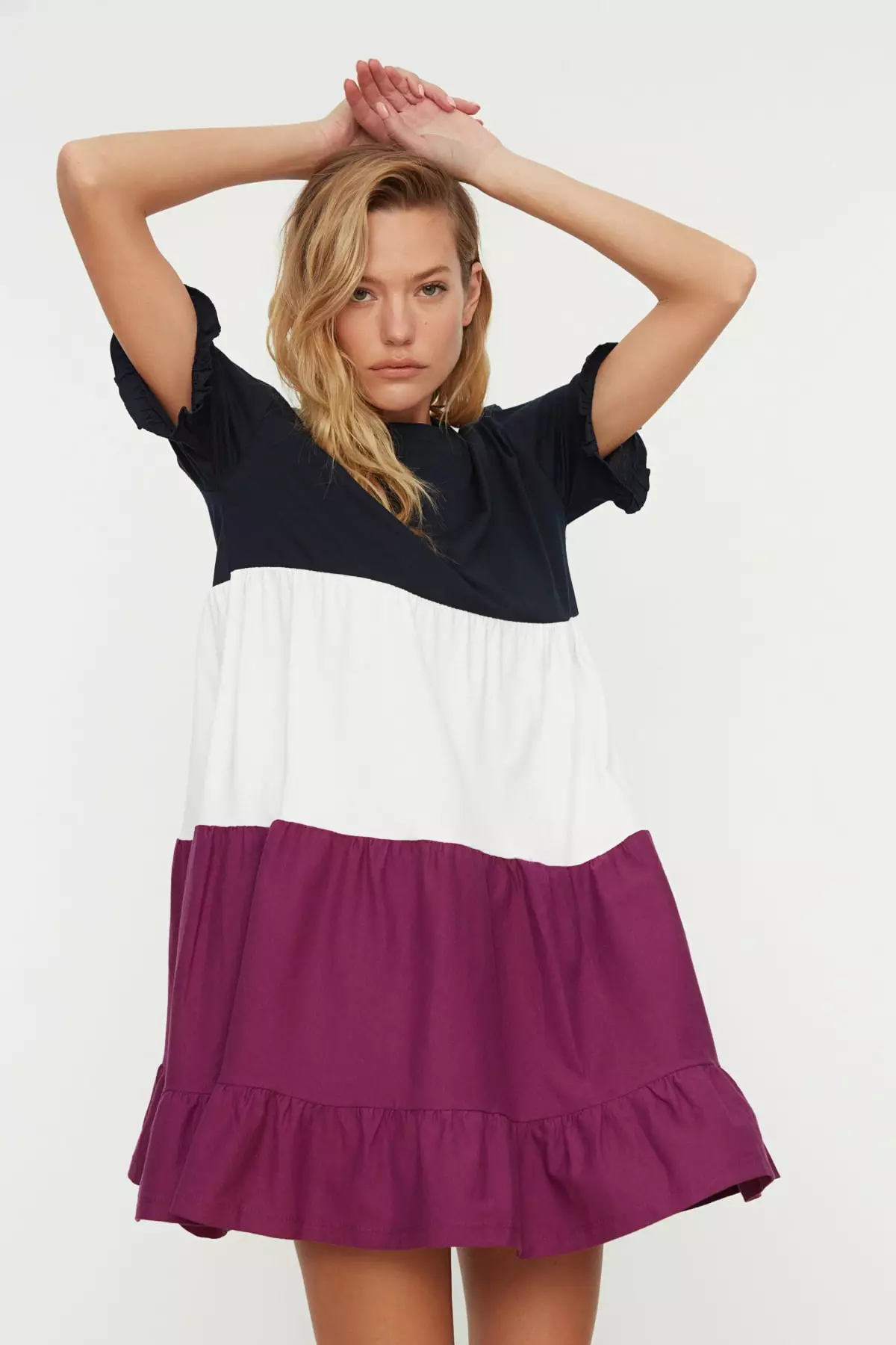 Cotton Color Block Dress