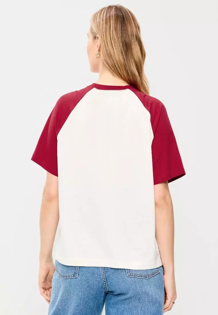 Vintage Crew-Neck Raglan T-Shirt