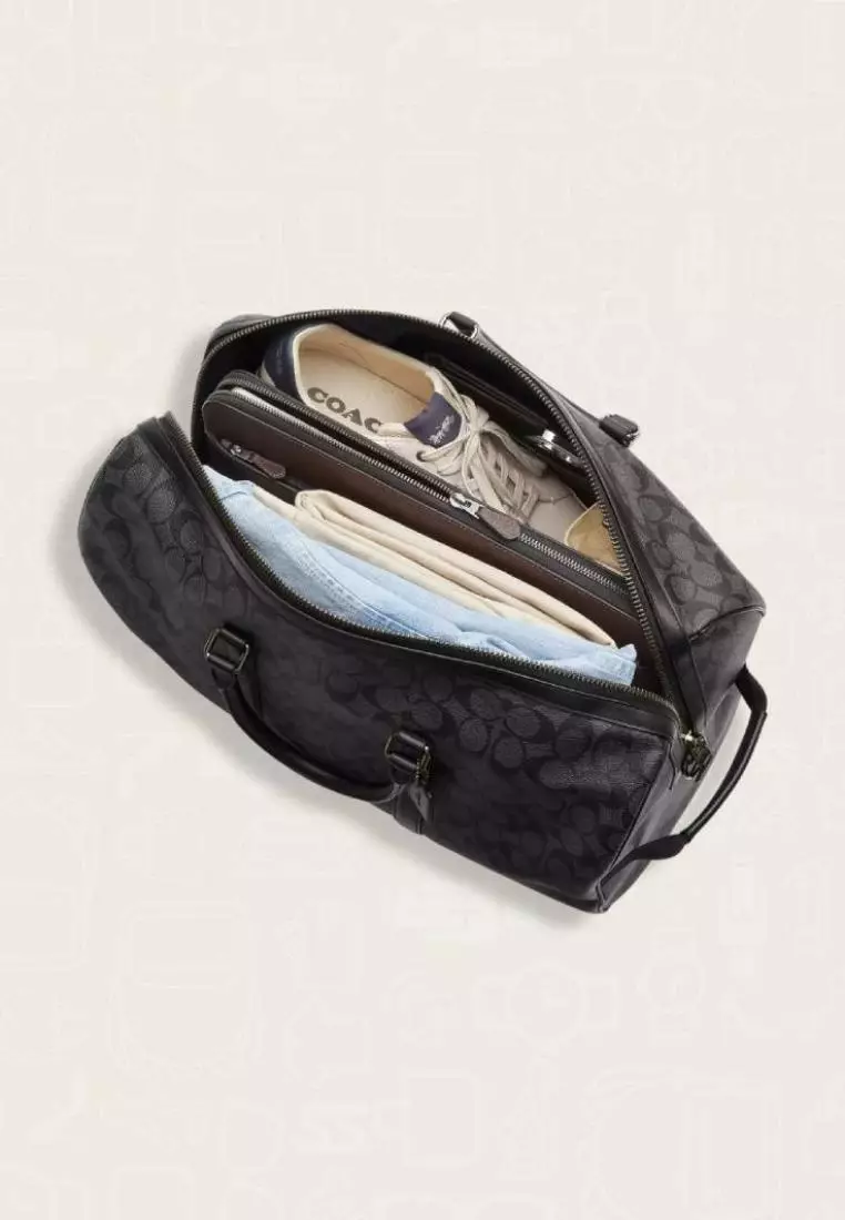 Jual Coach Coach Venturer Bag In Signature Canvas Charcoal Black