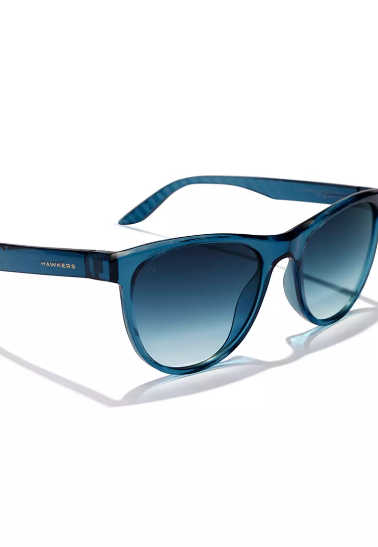 HAWKERS Navy Blue Indigo Trail Sunglasses For Men And Women, Unisex. Official Product Designed In Spain