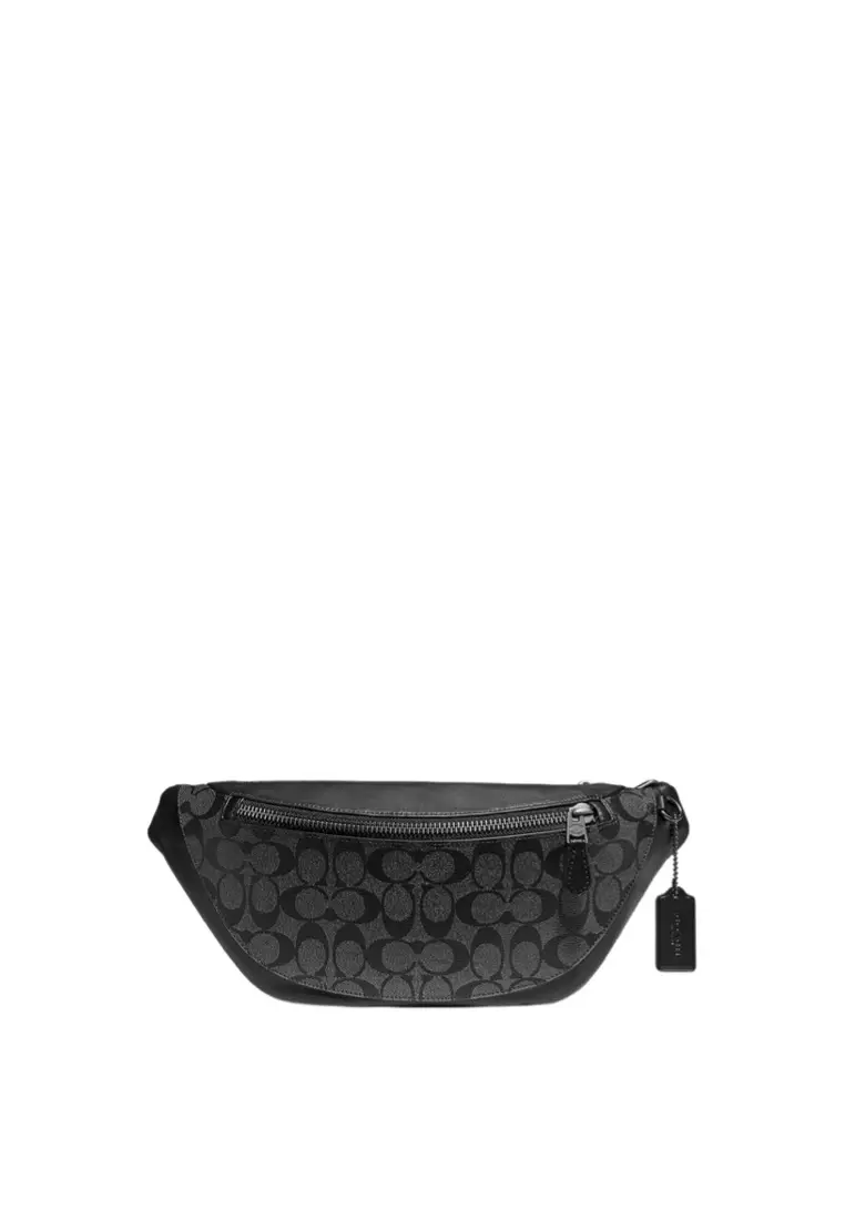 Jual Coach Warren Belt Bag In Signature Canvas Black Original 2024 ...